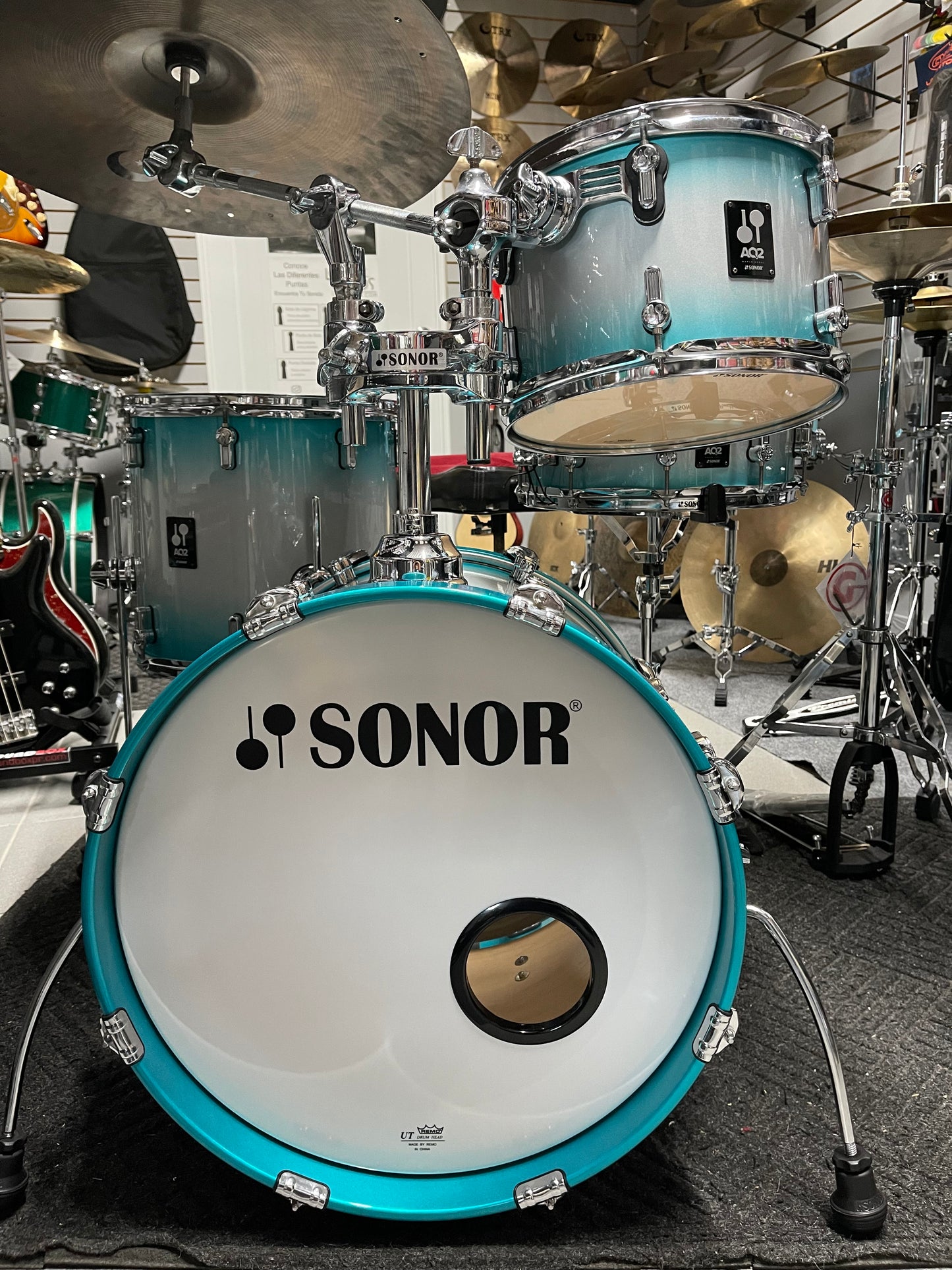 Sonor - AQ2 Bop 4-piece Shell Pack with Snare - Aqua Silver Burst (USED)