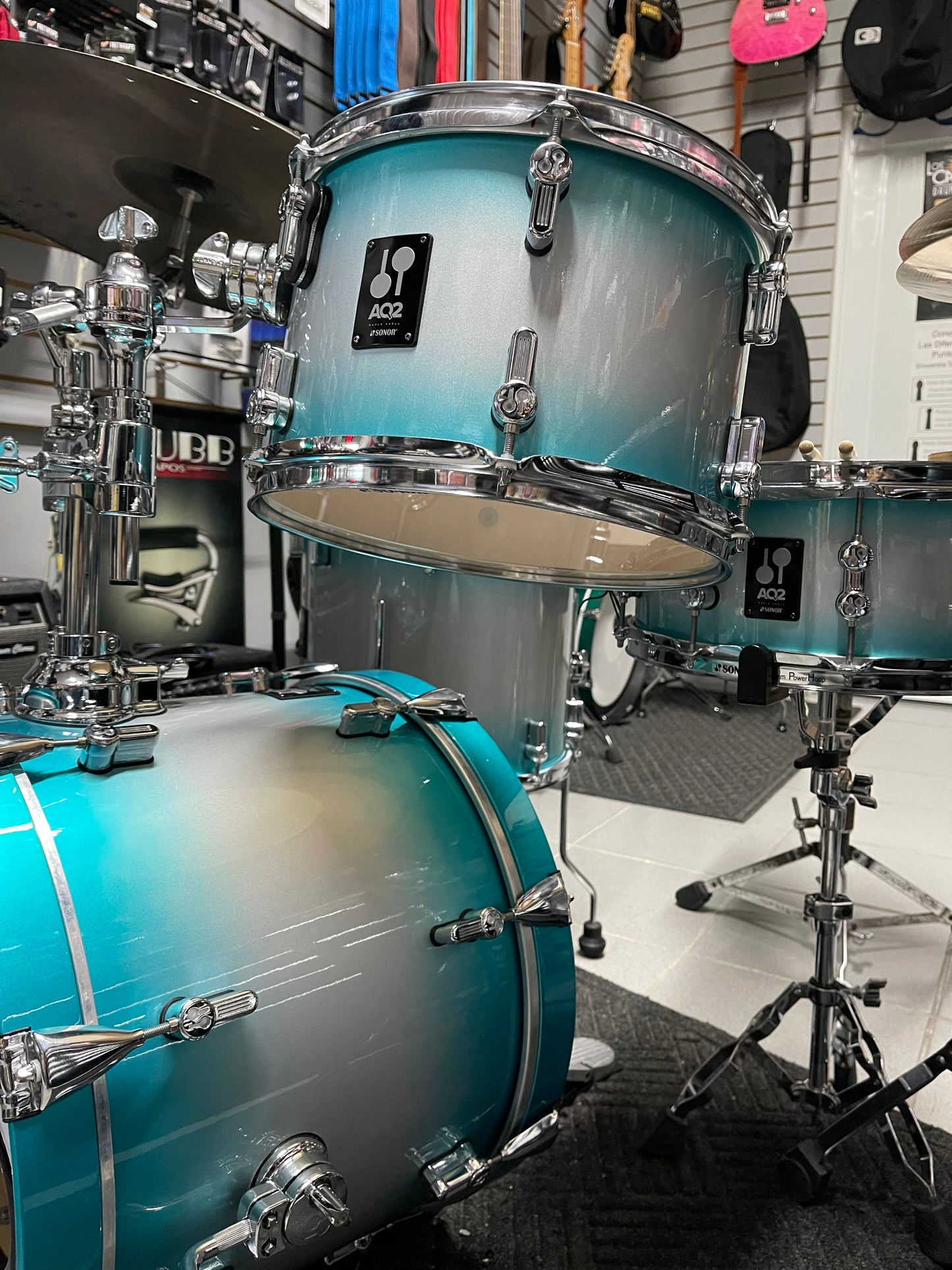 Sonor - AQ2 Bop 4-piece Shell Pack with Snare - Aqua Silver Burst (USED)