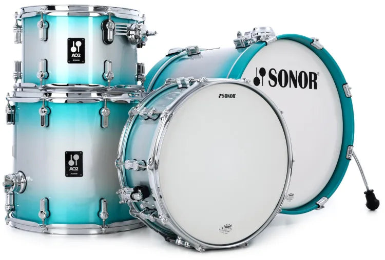 Sonor - AQ2 Bop 4-piece Shell Pack with Snare - Aqua Silver Burst (USED)