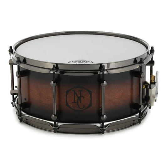 Noble & Cooley - Horizon 6.5x14 Snare Drum Honey Maple Black Burst Satin