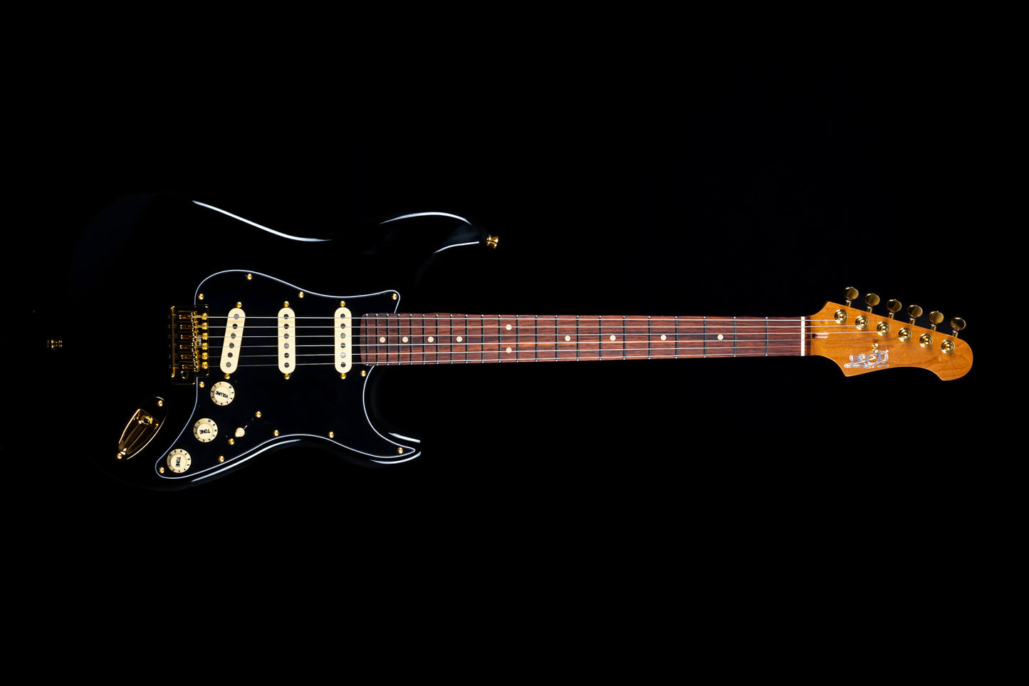 Jet Guitars - JS-380 Black and Gold Electric Guitar