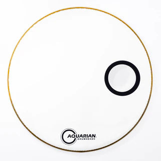 Aquarian Drumheads - Small Offset Port Resonant Gloss White